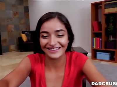 DadCrushes.com - Fucking My Hot Petite Teen Stepdaughter On Valentines Day POV - Emily Willis