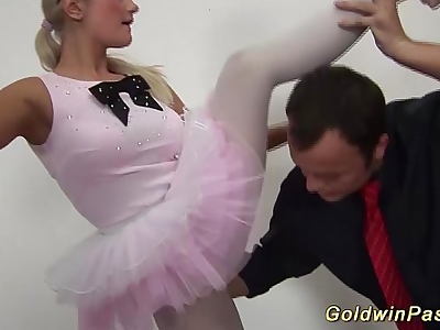 flexible ballerina gets fisted